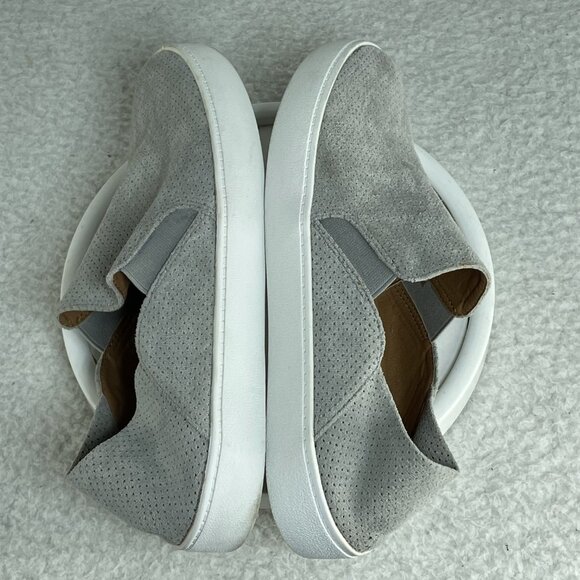 Steve Madden Shoes Womens 8.5 Gray Fayna Slip On Sneakers Fabric Perforated - Picture 8 of 9